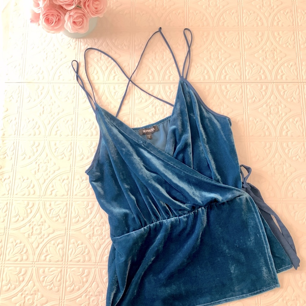 Blue Velvet Top